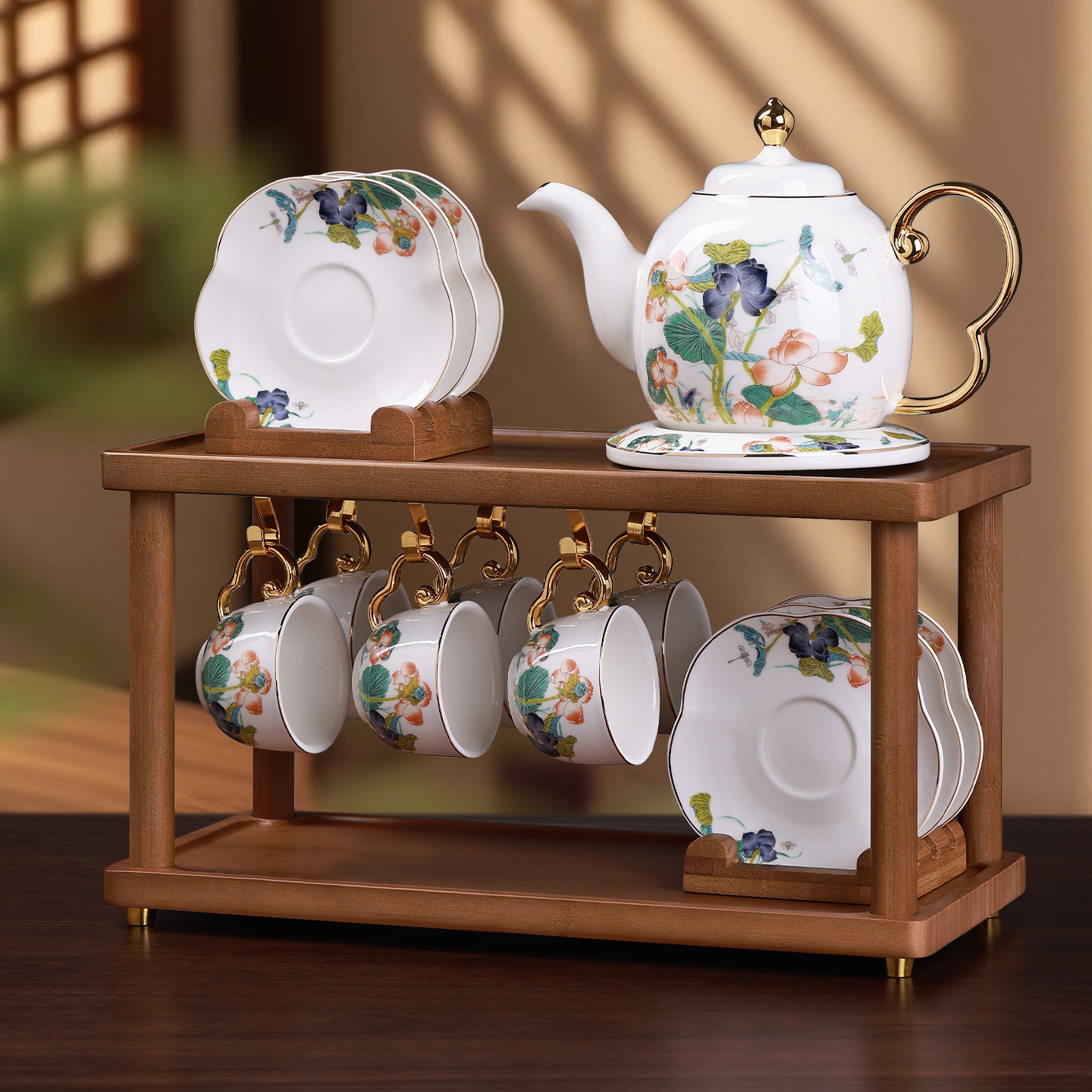 家用高端陶瓷茶杯套裝