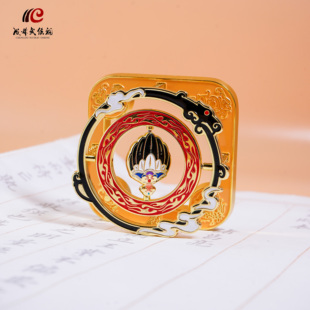成都武侯祠博物馆时来运转羽扇旋转冰箱贴文创产品旅游纪念品