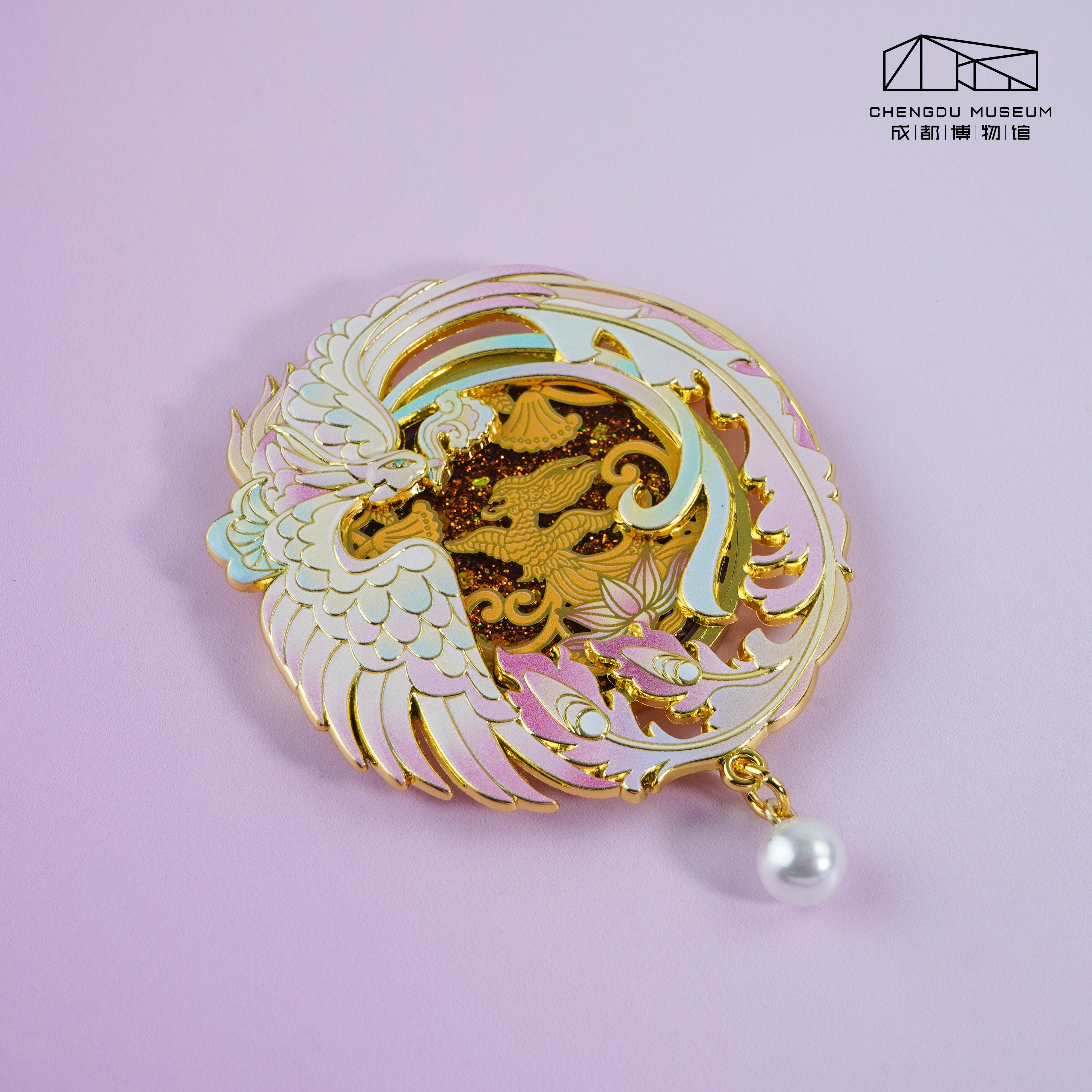 成都博物馆金香囊球流沙冰箱贴文创产品传统创意礼品城市手信