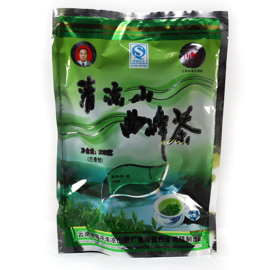 云南腾冲清凉山磨锅茶曲峰茶绿茶兰香型烘青一级300g袋装耐泡回甘