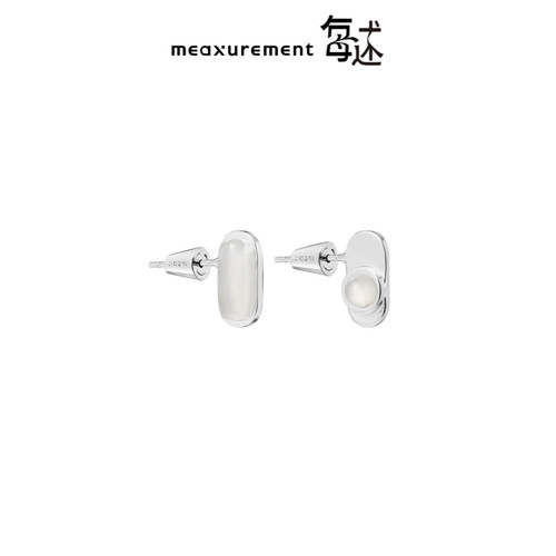 meaxurement每述新品虎眼石红玛瑙几何小耳钉小众原创百搭高级感
