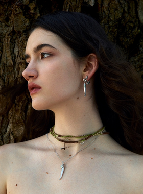 于文文自由卷手工绳编彩色蜡绳项链原创设计小众高级