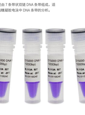 免疫含票 D15000 DNA Marker 分子量标准250-15000bp BL113A 现货