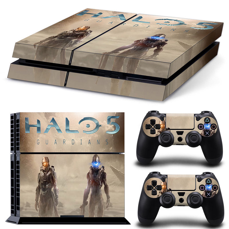 PS4贴纸PS41100/1200主机卡通贴膜机身手柄贴不留胶战神halo5多款-封面