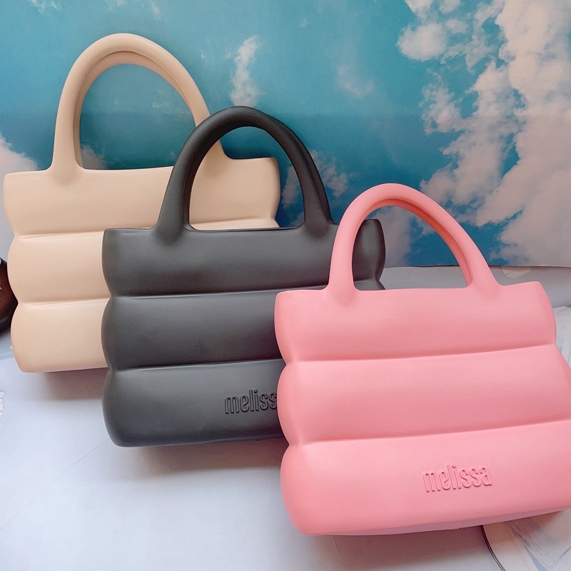 梅丽莎melissa果冻包方形纯色2023年新款手提包单肩包挎包