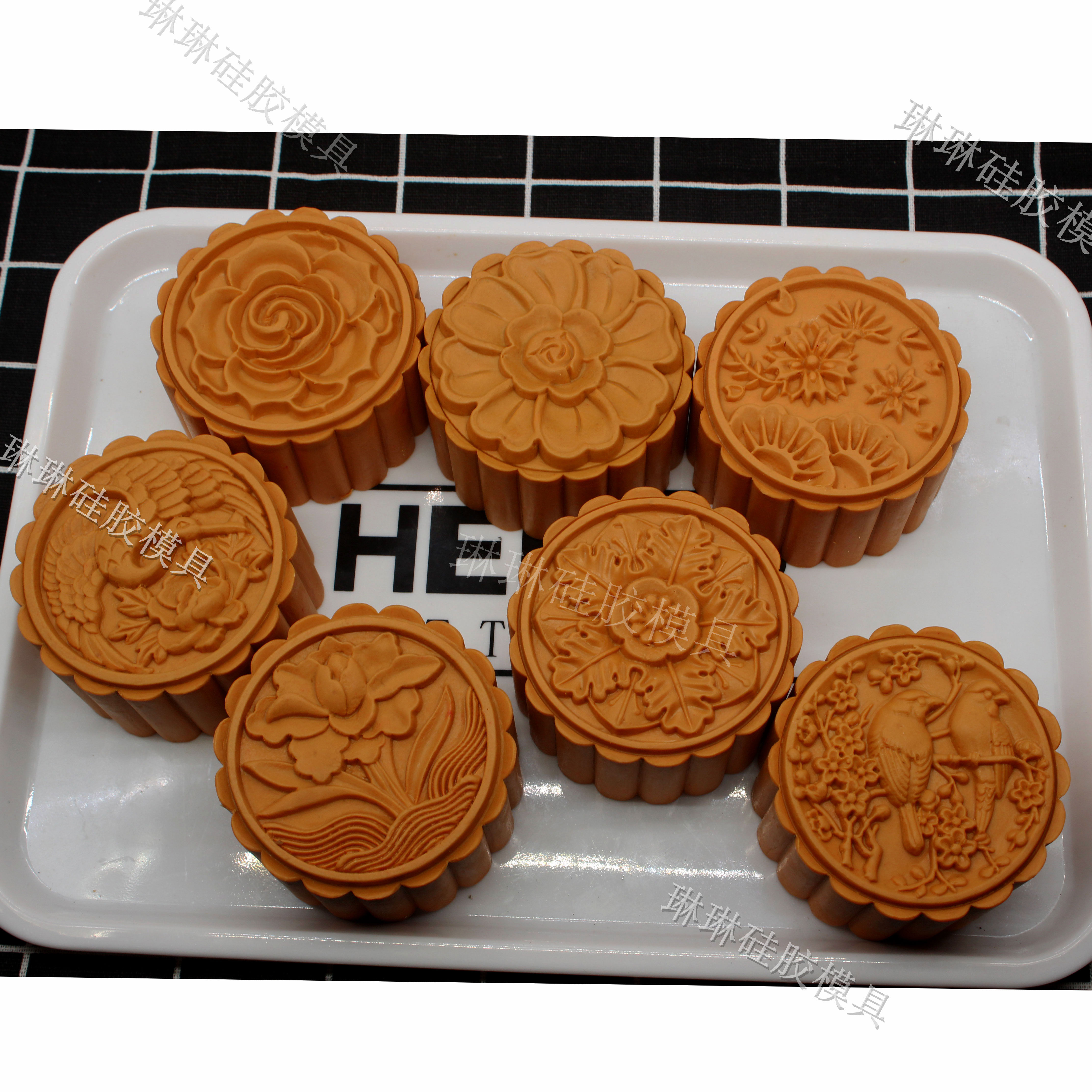 原版新款冰皮 月饼模具 巧克力 牡丹 仙鹤模具 香薰手工皂模具