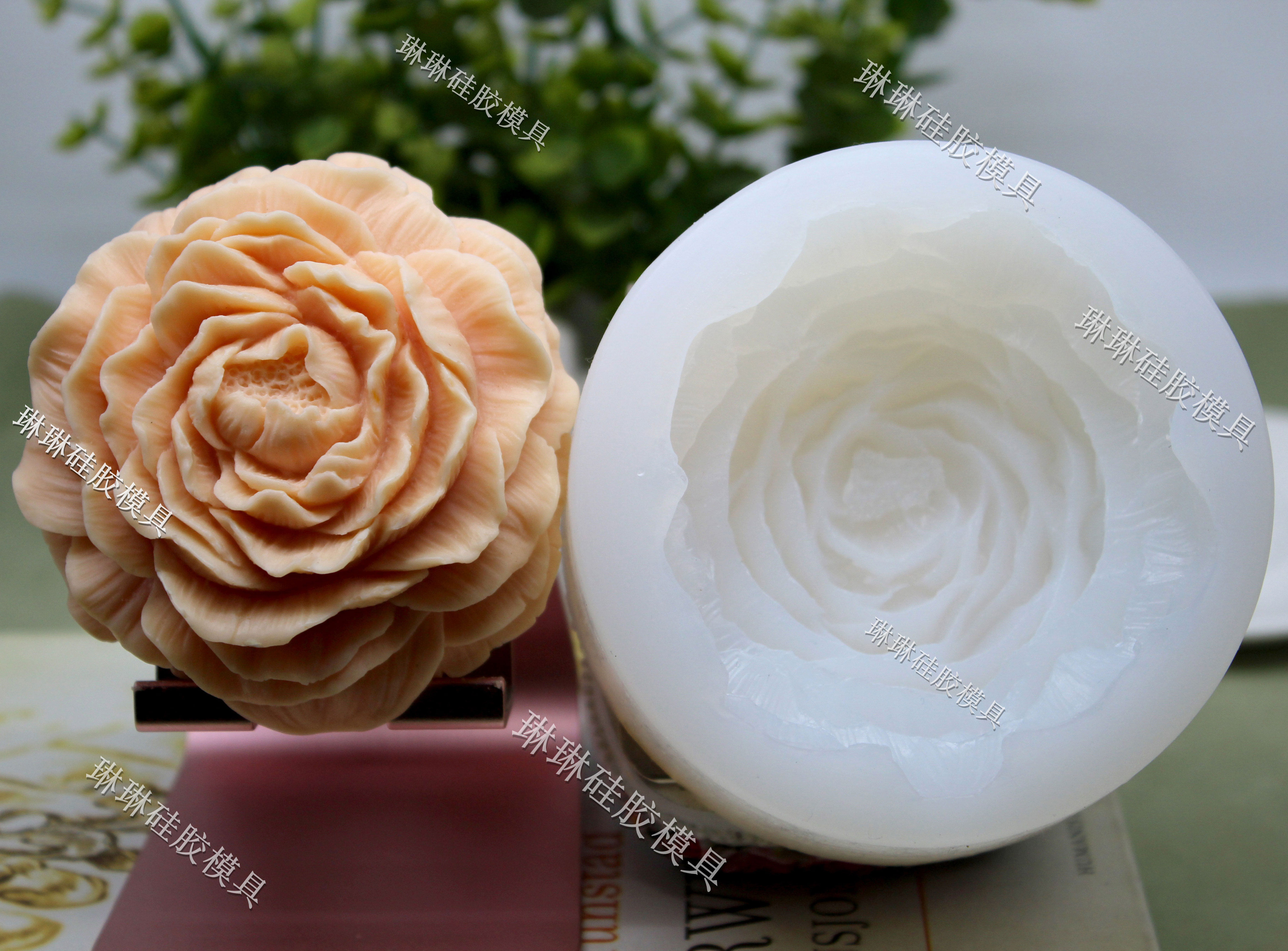 原版牡丹花硅胶模具香薰石膏