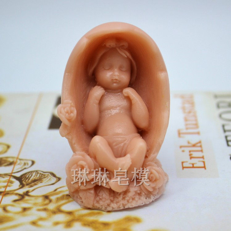 手工皂 巧克力 雪糕 冰棍硅胶模具蛋壳宝宝女孩硅胶模具肥皂模具