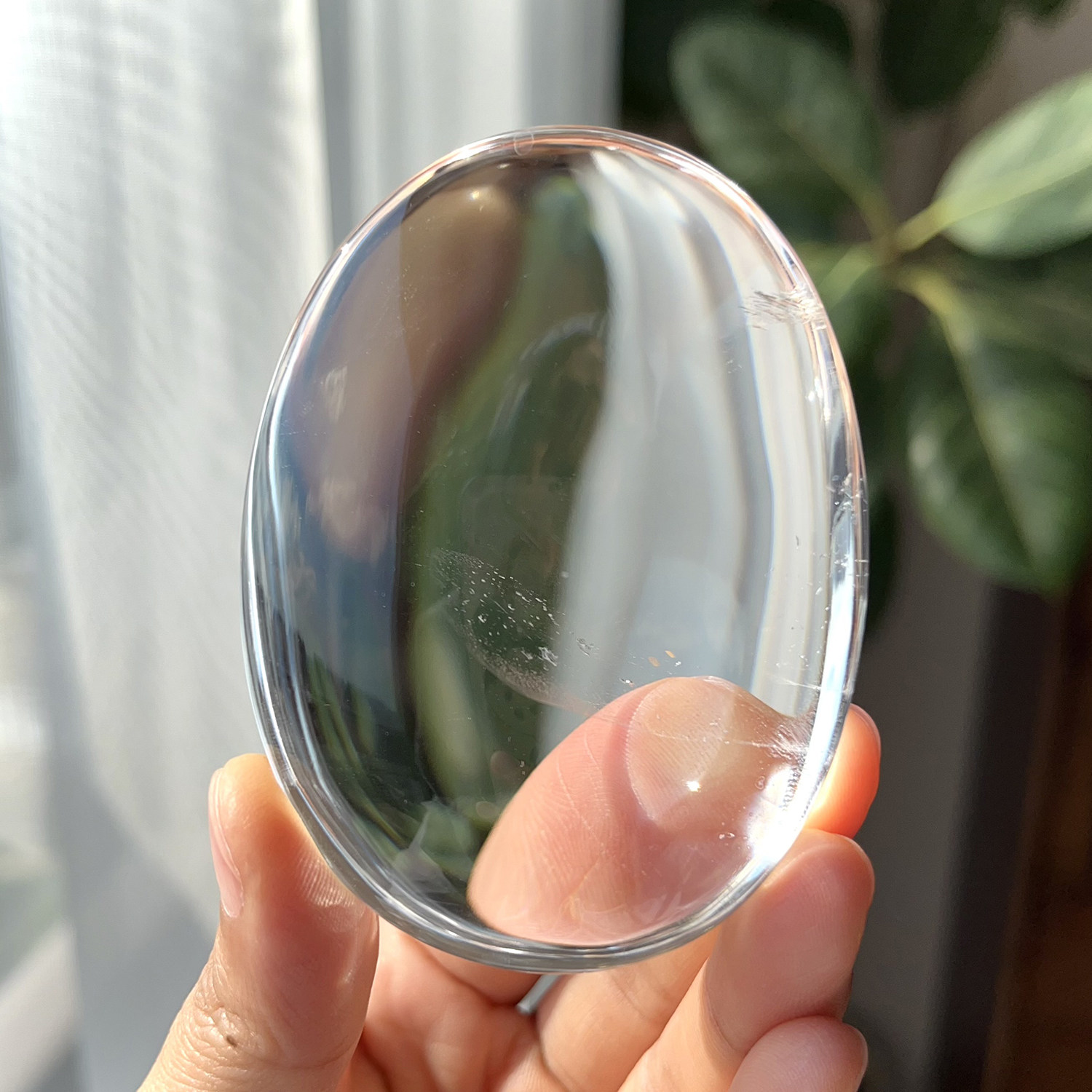天然精品喜马白水晶把玩手握