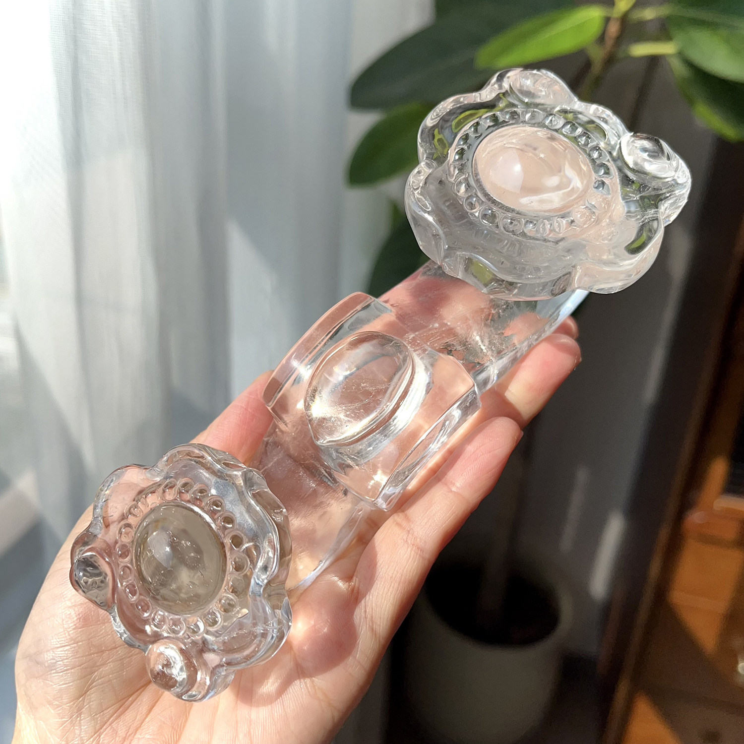 天然白水晶吉祥如意摆件