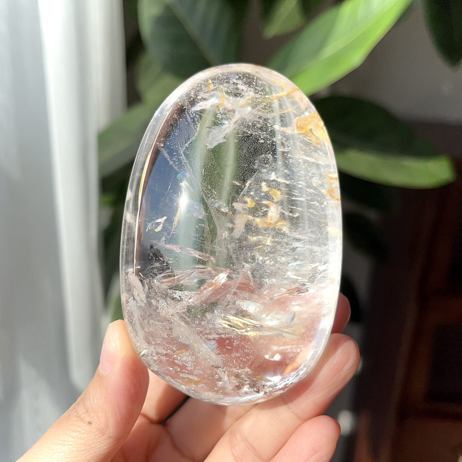 天然精品喜马白水晶把玩