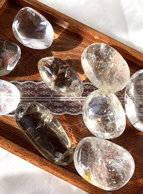 Jennie's同款手握肥皂盒水晶把玩喜马拉雅白水晶茶晶打磨冥想水晶