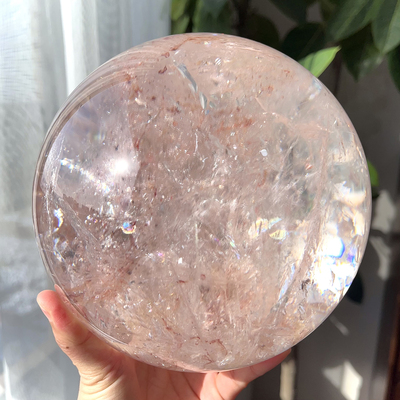 天然喜马粉阿赛彩虹球