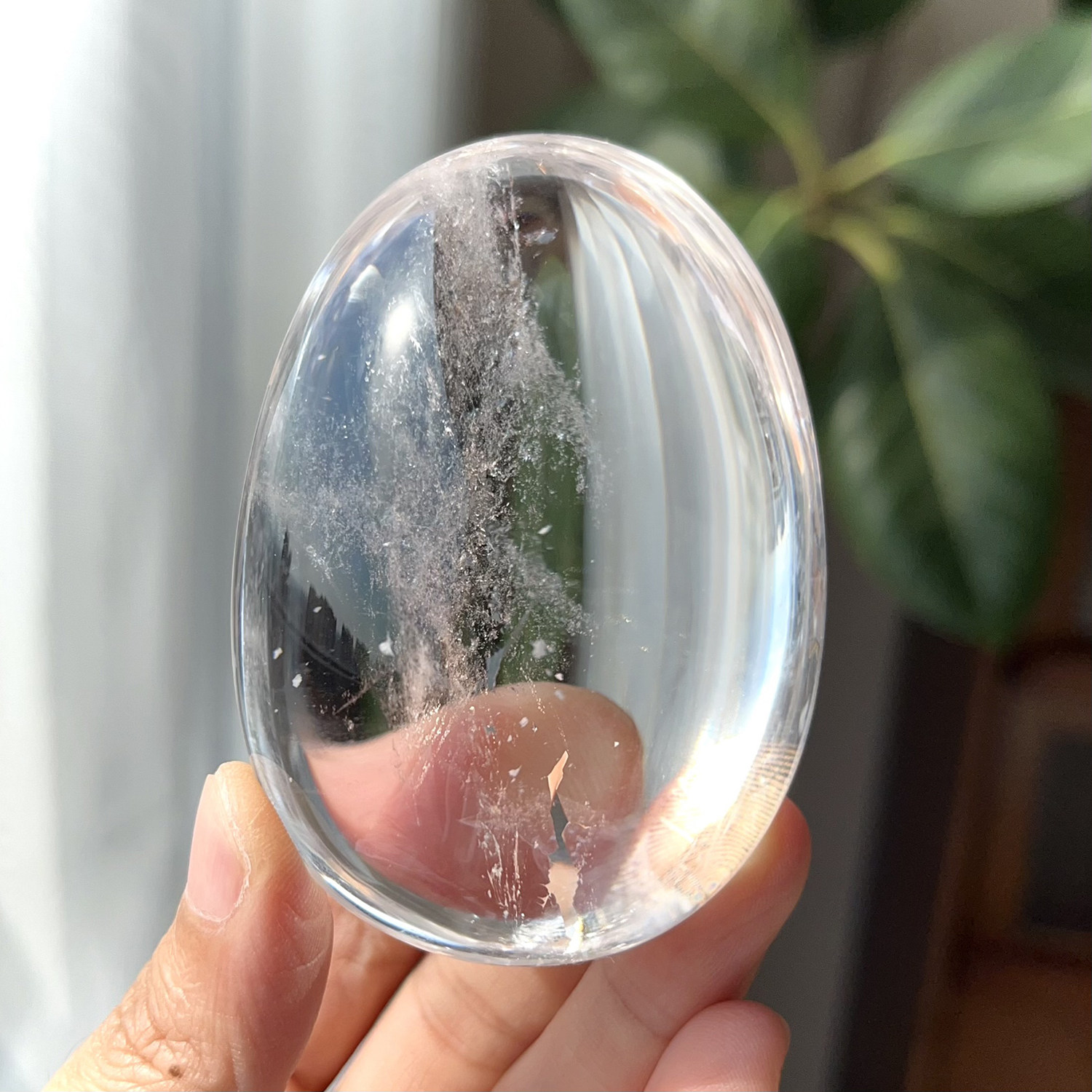 天然精品喜马白水晶把玩