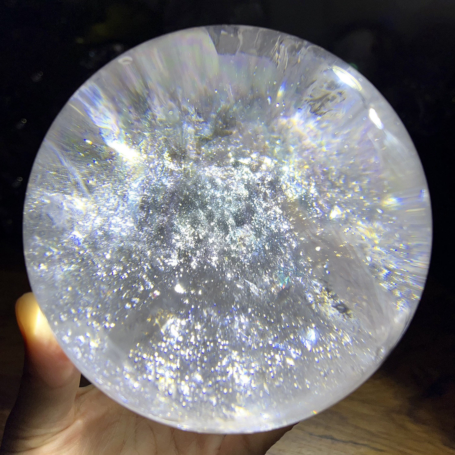 天然喜马拉雅白水晶球