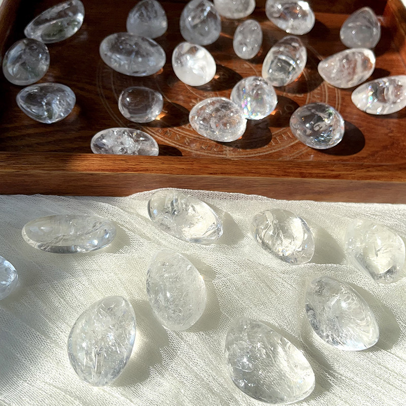 天然白水晶阿赛彩虹椭圆碎石大颗粒白水晶冥想手握石阿赛水晶原石,饰品/流行首饰/时尚饰品新,奇石,淘宝优惠券,粉丝福利购,淘宝优惠卷