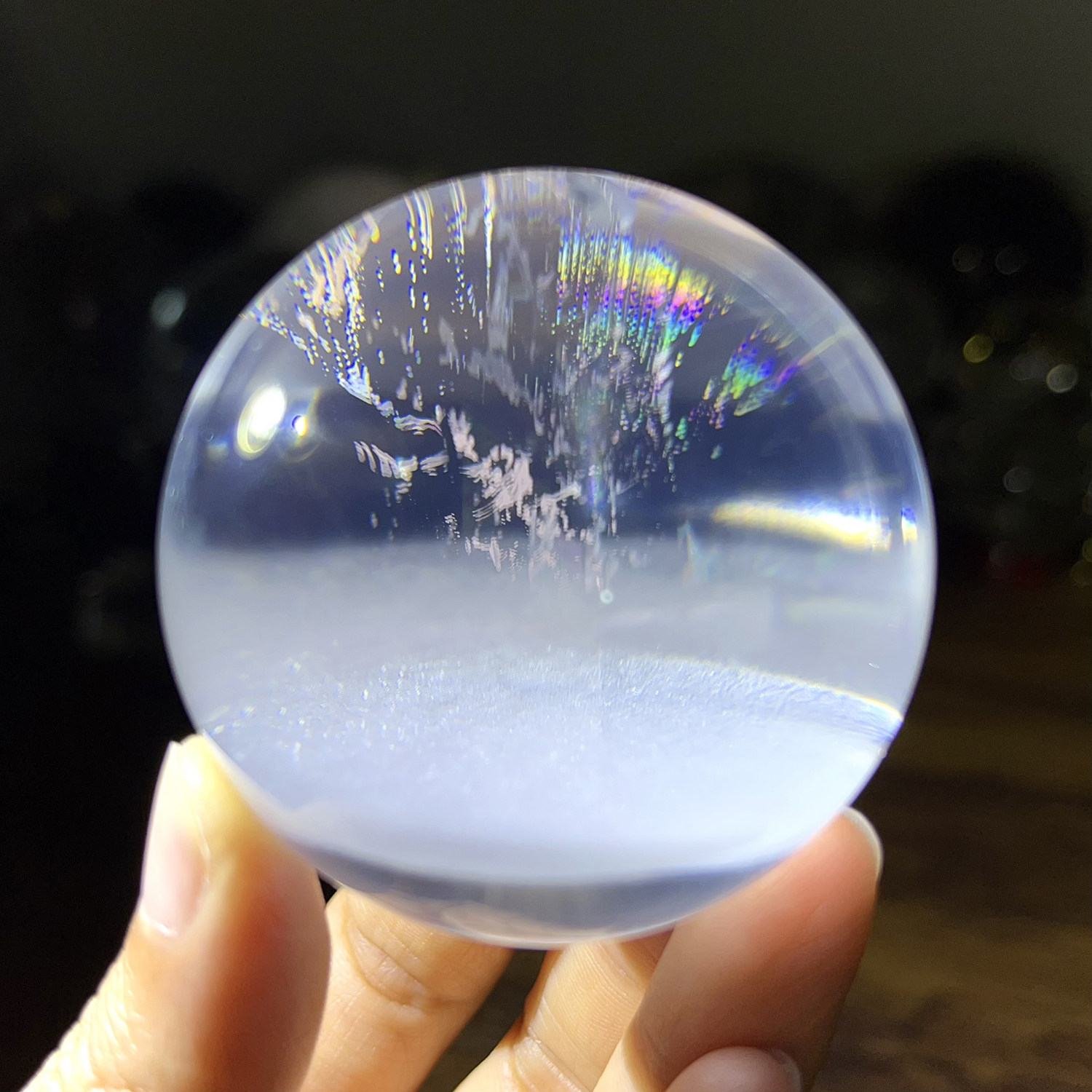 天然白幽灵兔毛千层球