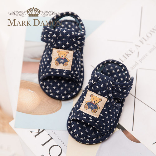 儿童纯棉布艺卡通学步鞋