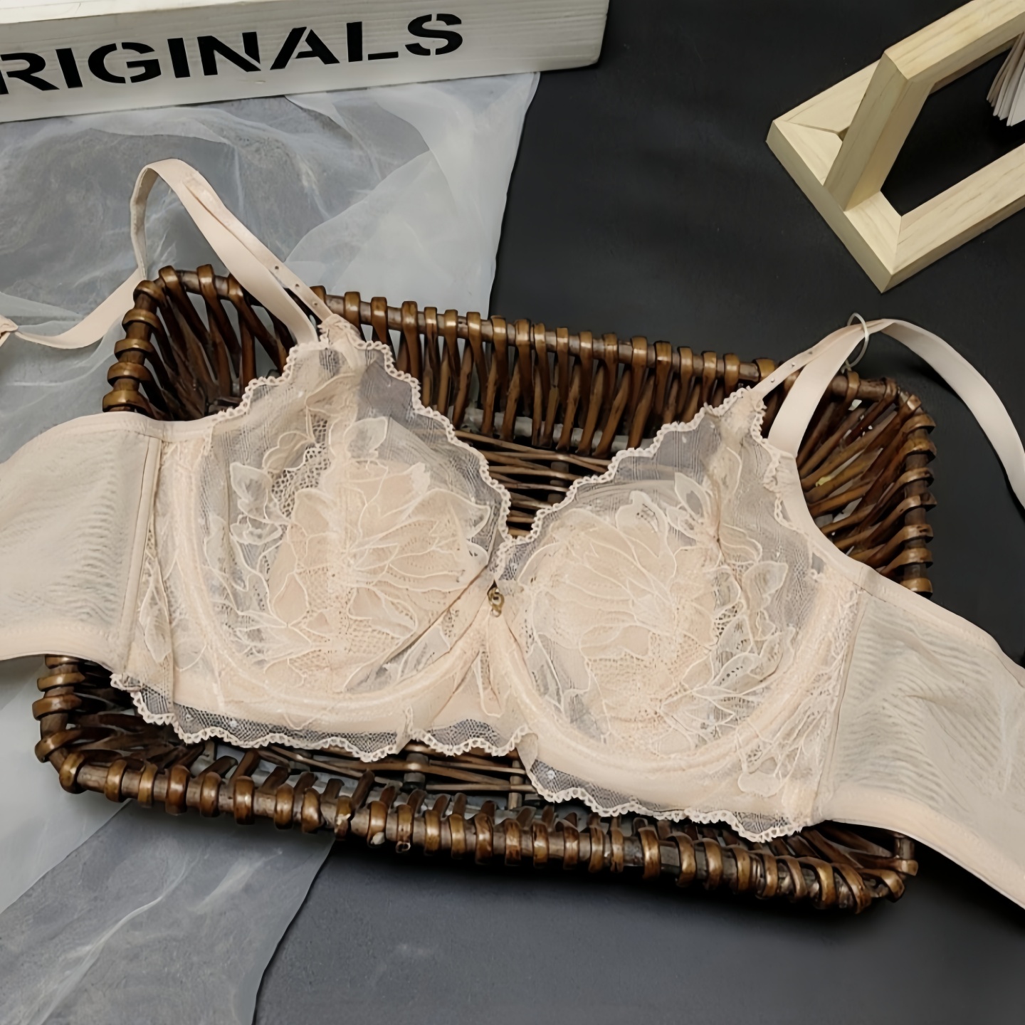 新款兔耳朵小胸超轻薄聚拢蕾丝边内衣女软钢圈时尚性感舒适文胸罩