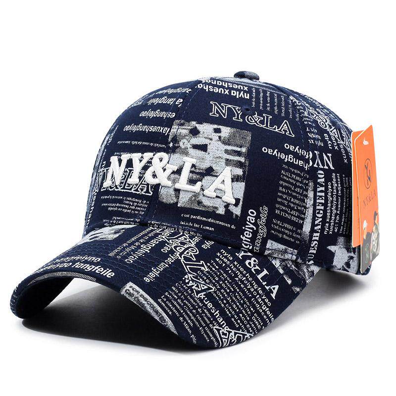 春季新款涂鸦NYLA字母潮牌男女同款男士钓鱼春游帽子遮阳防晒鸭舌