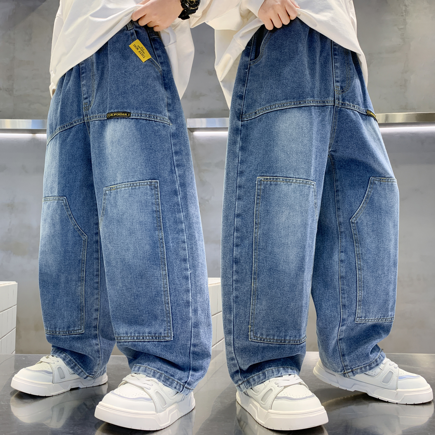 男童裤子秋冬款2025新款男孩大童