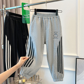 中大童运动裤 2026新款 儿童卫裤 秋季 男童裤 宽松帅气男孩长裤 子春装