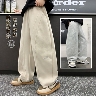 男童裤子春秋款2026新款中大童春季卫裤男孩运动儿童装直筒长裤潮