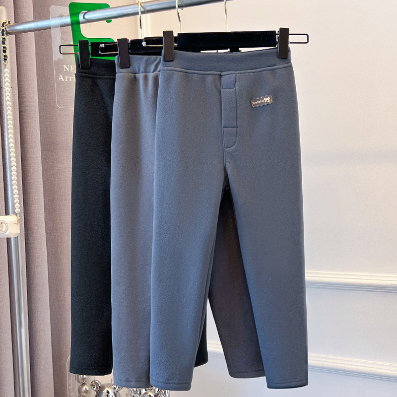 德绒男童秋裤儿童加绒加厚保暖裤秋冬款打底裤中大童线裤衬裤绒裤