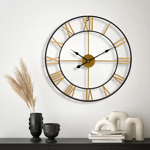 欧式客厅简约挂表罗马铁艺复古wall clock静音时钟创意装饰大挂钟