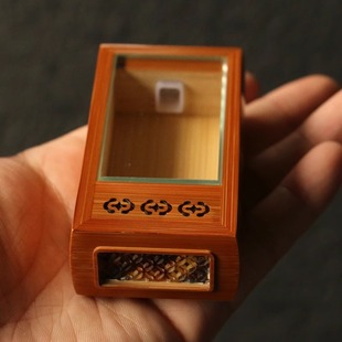 精品沪上老师傅纯手工精工制作老玉竹长方形竹蛉鸣虫盒竹制爬虫盒