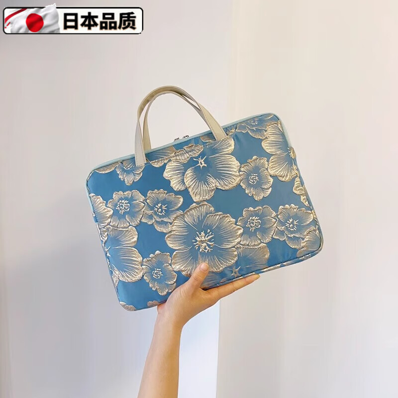 日本品质笔记本电脑包女款高级感防摔防震适用苹果13-16寸女士单肩斜跨包联想平板华为15寸手提包2026新款图片