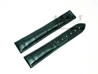 鳄鱼皮手表带黑色鳄鱼皮较厚中光