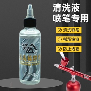 喷枪清洗液油漆稀释液喷笔喷漆清洁清理防堵塞疏通液清洗喷笔堵塞