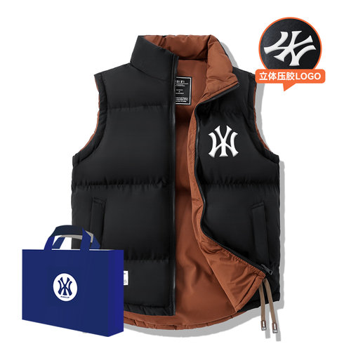 奥特莱斯棉马甲男款冬季加厚青少年无袖背心学生坎肩外套双面穿