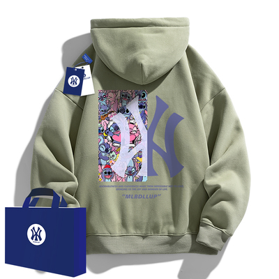 奥特莱斯卫衣重磅连帽男女潮牌帽衫情侣秋冬加绒美式学生上衣外套