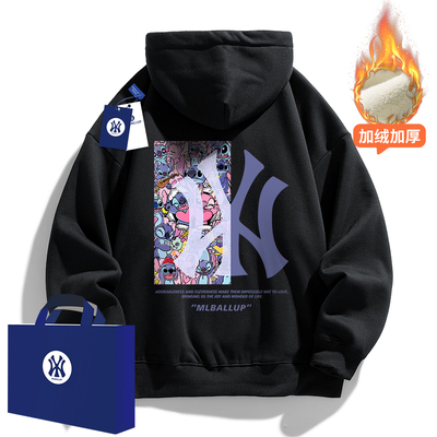 奥特莱斯重磅连帽卫衣男女潮牌连帽情侣秋冬加绒美式休闲上衣外套