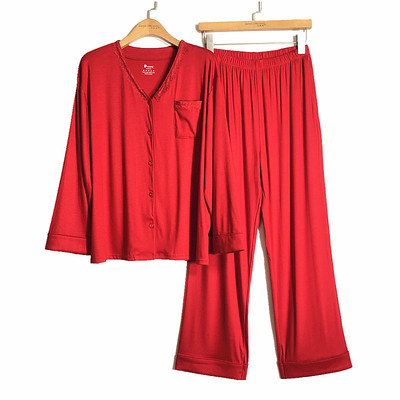 凯撒女士冷染本草棉睡衣睡裤套装