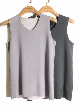 caser凯撒男士Q弹膨特绒V领无痕随意裁保暖背心马甲坎肩AM60-F121