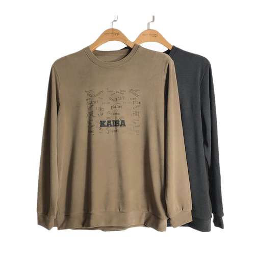 暖姜绒凯撒保暖圆领打底T恤衫