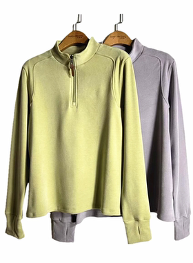 凯撒caser秋冬女士加厚暖姜绒立领拉链上衣保暖打底衫BJ53-F563