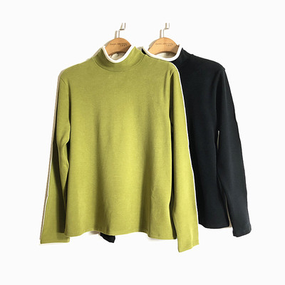 暖姜绒打底衫caser保暖女半高领