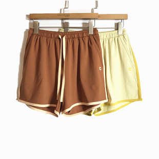 caser凯撒夏季女士森格全棉拼色短裤家居服系带纯棉睡裤BM01-6820