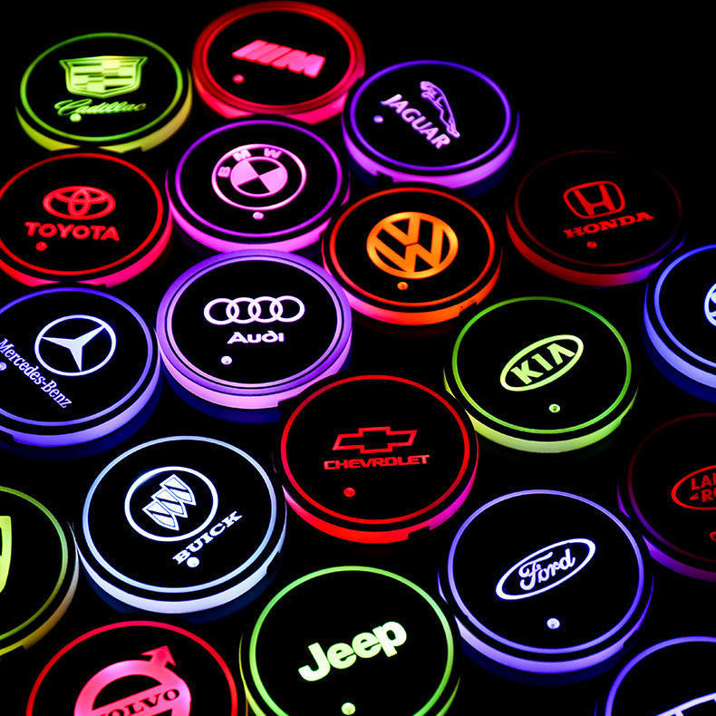 汽车七彩夜光水杯垫SUB自动感应