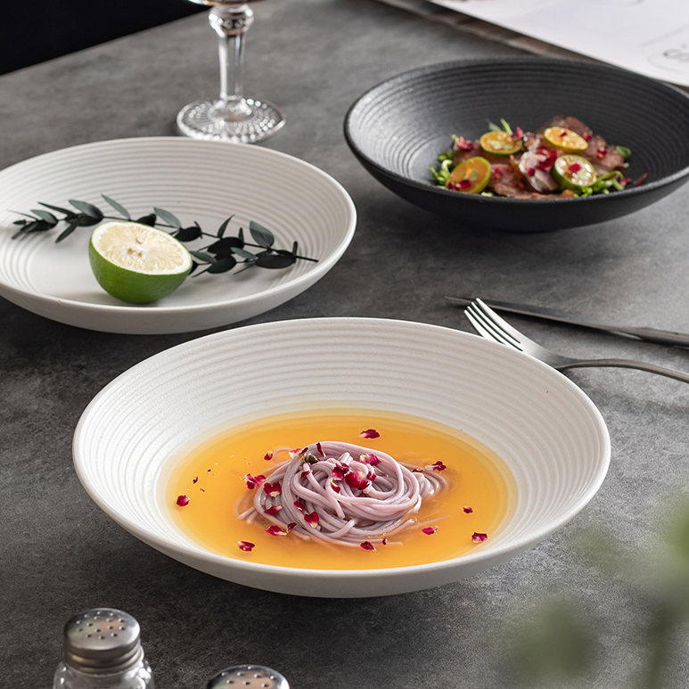 陶瓷日式家用餐厅磨砂质感沙拉碗