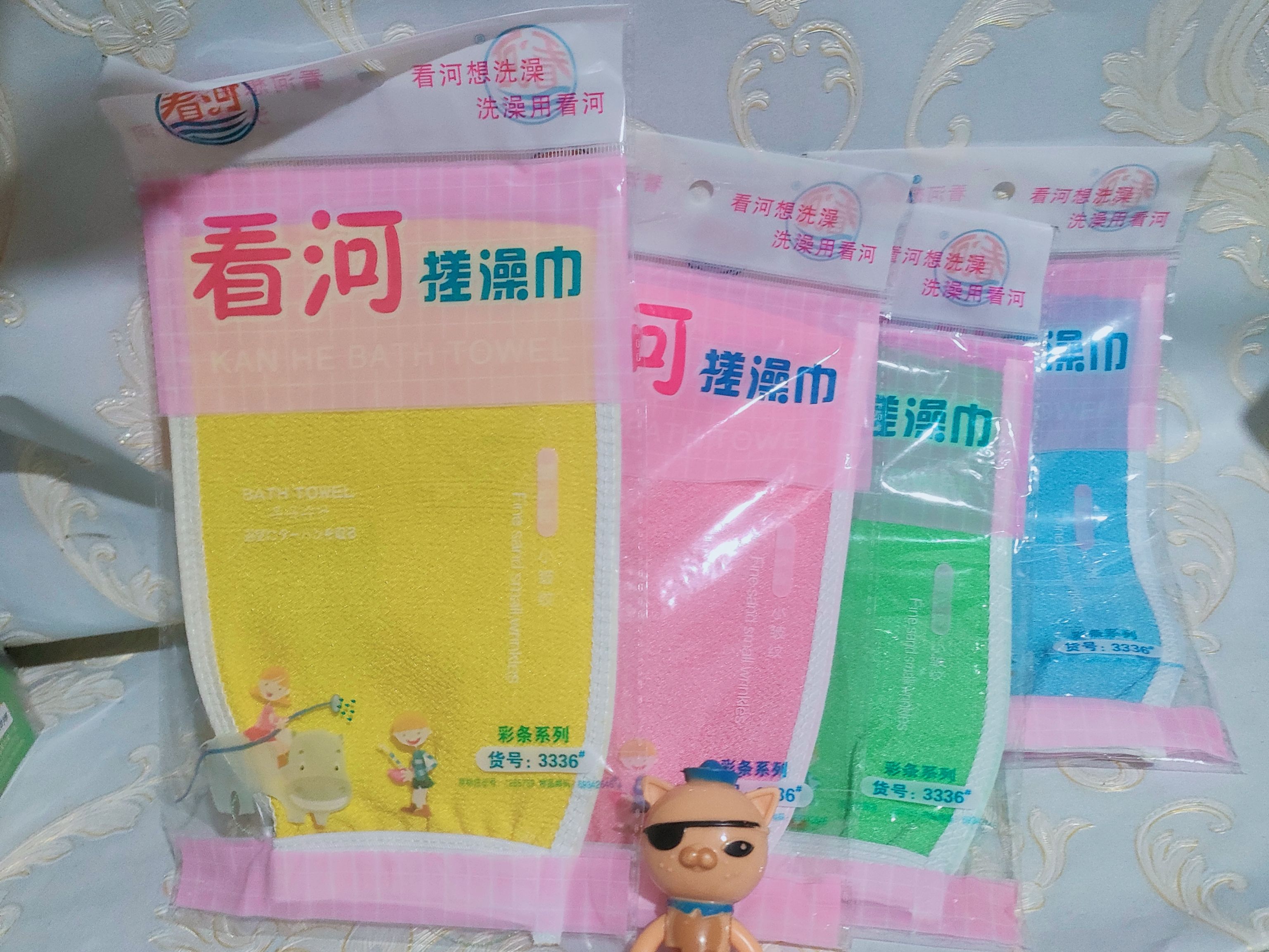 看河搓澡巾单层洗澡巾包边细腻舒适不粗糙搓灰不长痘皮肤更细腻