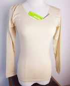 奇菓男女长袖 多色 棉质保暖内衣超薄高弹圆领低领纯色秋衣秋裤