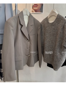 欧尼春秋款 韩版 Suizi 衣柜人手一件 短款 外套百搭显瘦气质 西装