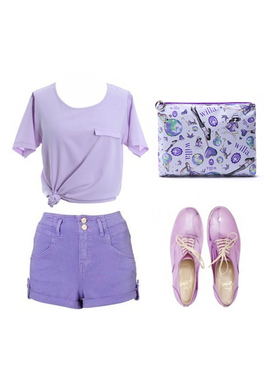 紫色动漫印花超大容量化妆包 旅行洗漱包 收纳袋 卡通 方形 拉链