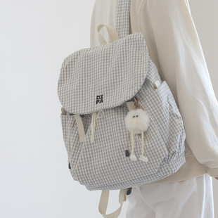小型双肩包女2026新款 旅游抽绳小众书包女轻便大学生上课通勤背包