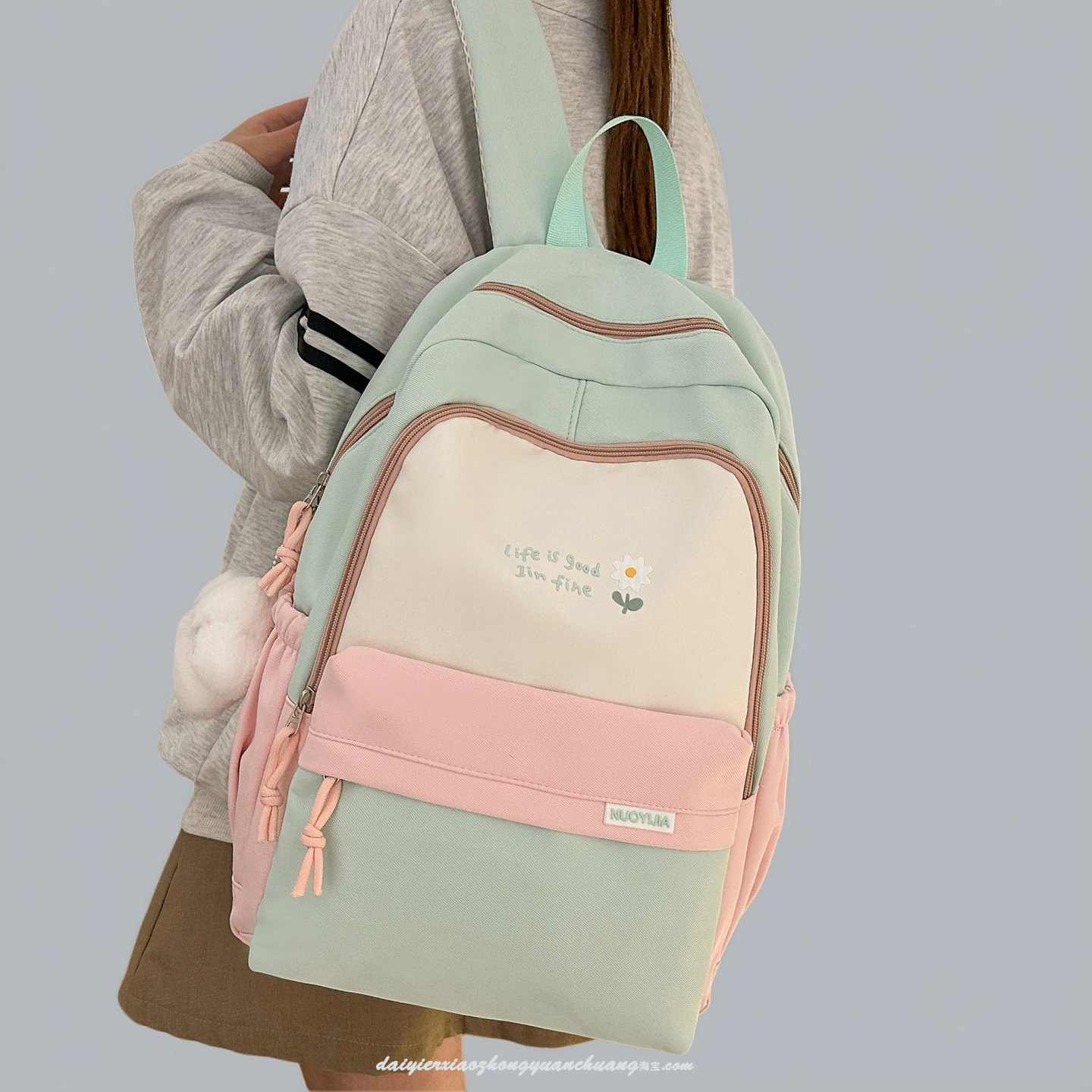 书包初中女生高中学生大容量背包小学生女孩轻便减负护脊双肩包,箱包皮具/热销女包/男包,双肩背包,淘宝优惠券,粉丝福利购,淘宝优惠卷